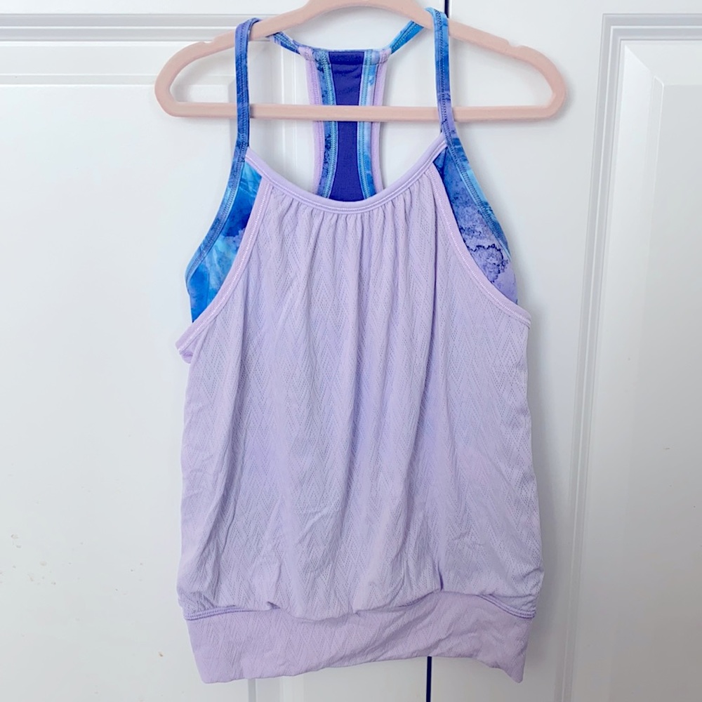 Ivivva tank top with built in layer size 6